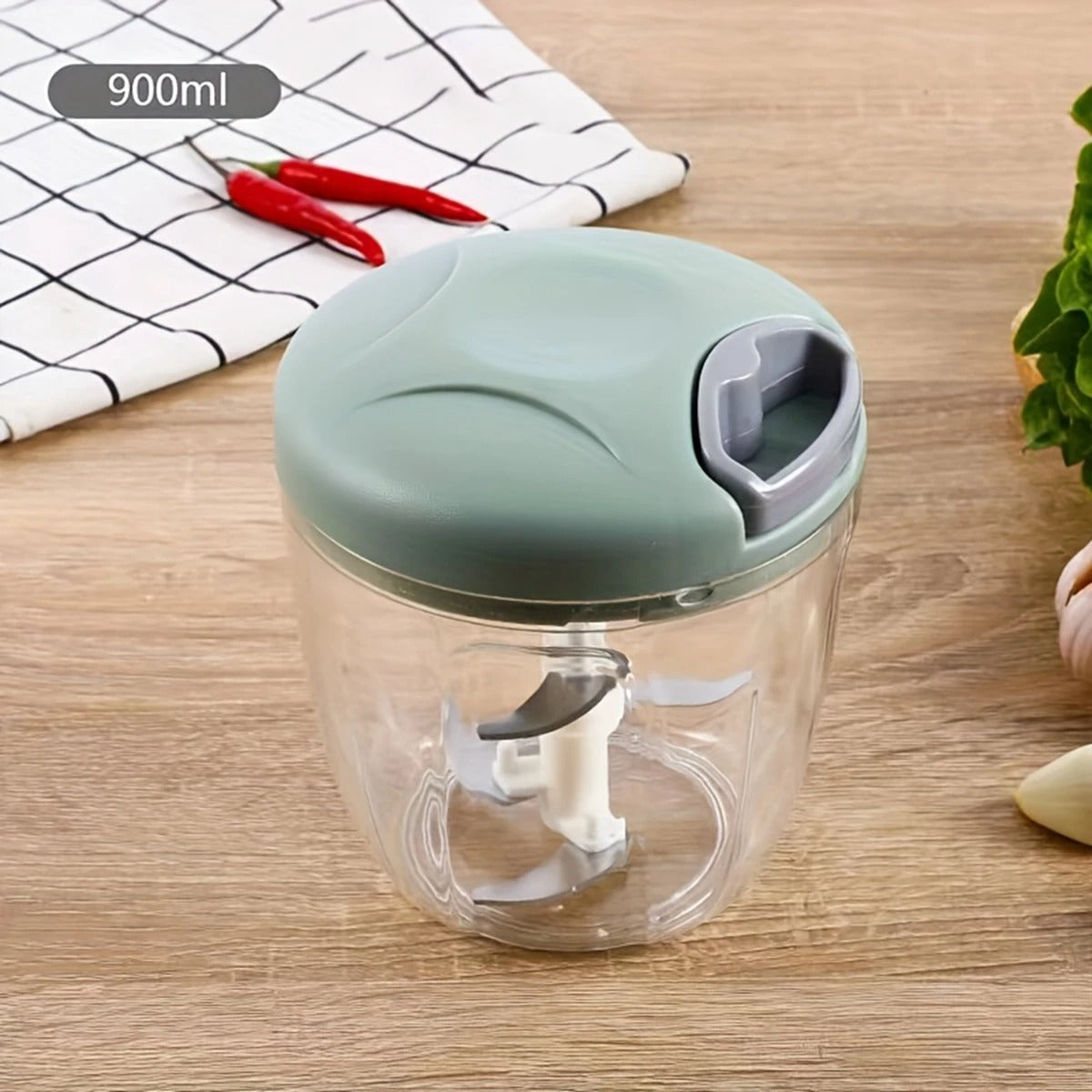 Manual Meat Mincer & Garlic Chopper 900ML – Kitchen Accessory