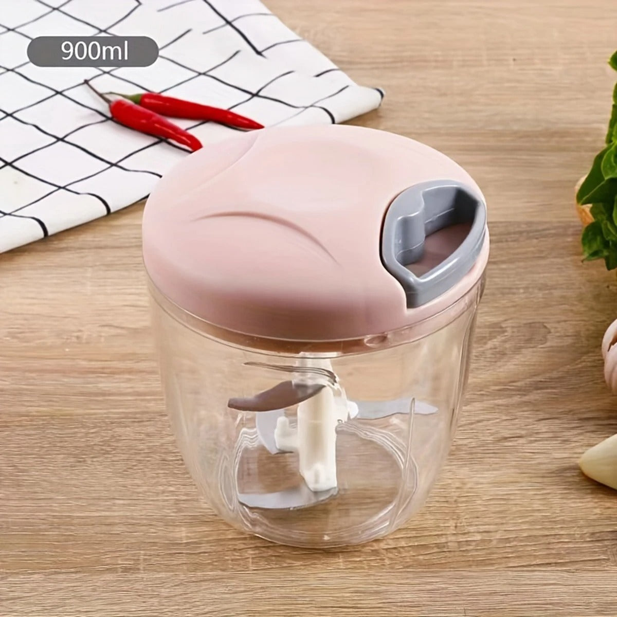 Manual Meat Mincer & Garlic Chopper 900ML – Kitchen Accessory