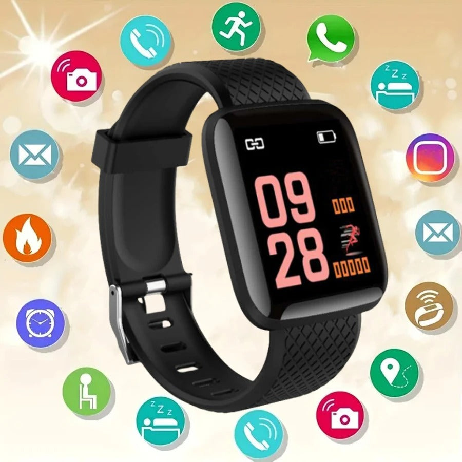 116Plus Smartwatch – Fitness Tracker with Heart Rate & Message Alerts