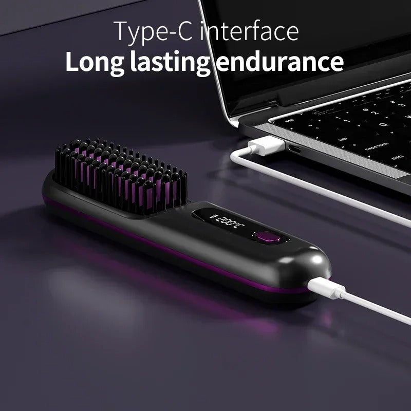 Mini Cordless Hair Straightener BrushMini Cordless