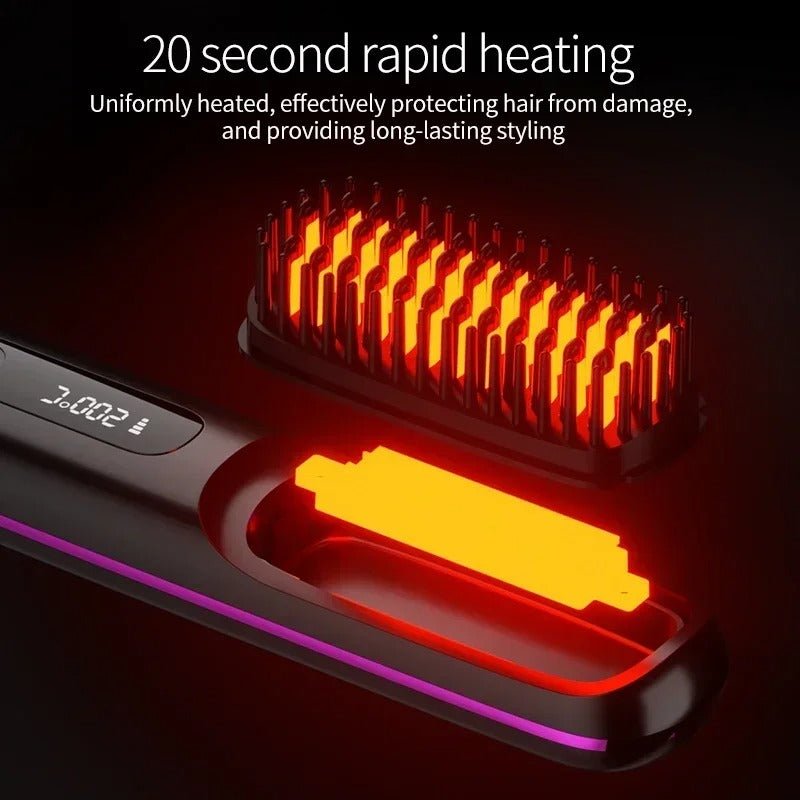 Mini Cordless Hair Straightener BrushMini Cordless