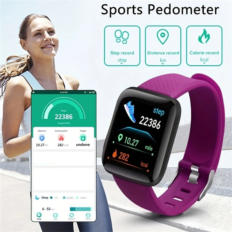116Plus Smartwatch – Fitness Tracker with Heart Rate & Message Alerts