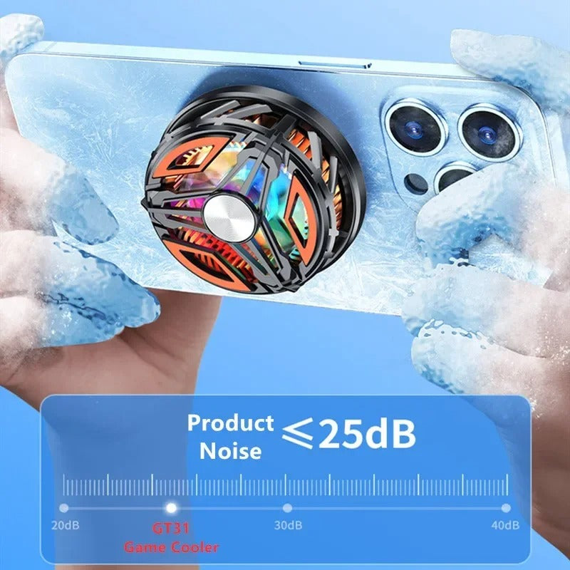 GT31 Magnetic Phone Cooler Fan– 15W Back Clip Radiator Fan for iPhone, Samsung, Xiaomi, Huawei Gaming PhonesGT31 Magnetic Phone Cooler – 15W Back Clip Radiator Fan for iPhone, Samsung, Xiaomi, Huawei Gaming Phones