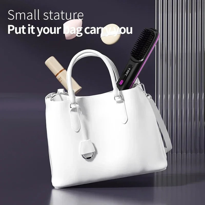 Mini Cordless Hair Straightener BrushMini Cordless