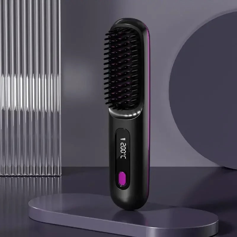 Mini Cordless Hair Straightener BrushMini Cordless