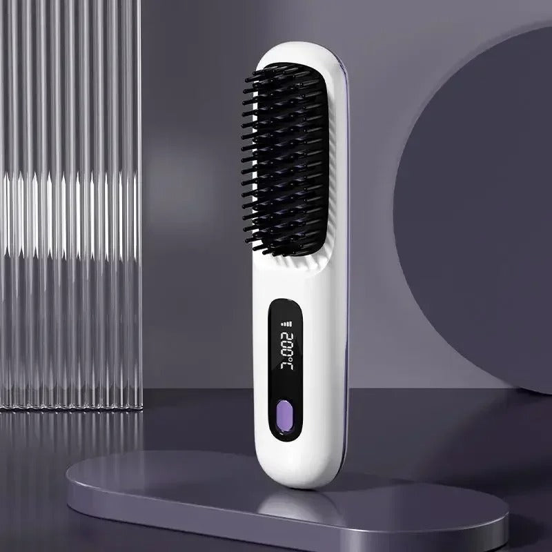 Mini Cordless Hair Straightener BrushMini Cordless