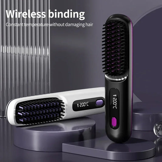 Mini Cordless Hair Straightener BrushMini Cordless