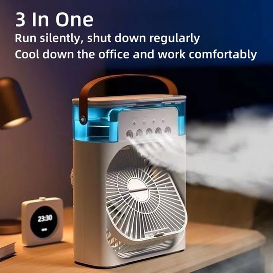 Xiaomi 3-in-1 Portable Air Cooler 2025 – Mini Fan, LED Night Light & Adjustable Air Conditioner for Home/Office