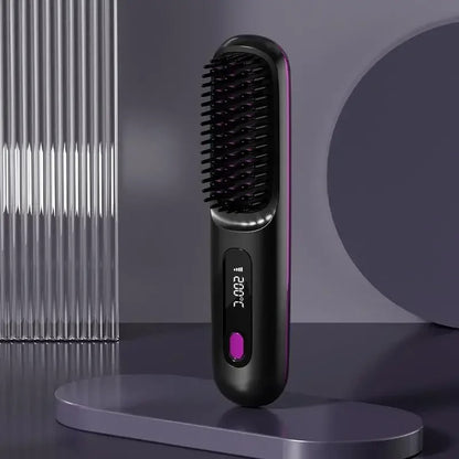 Mini Cordless Hair Straightener BrushMini Cordless