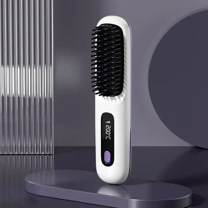 Mini Cordless Hair Straightener BrushMini Cordless